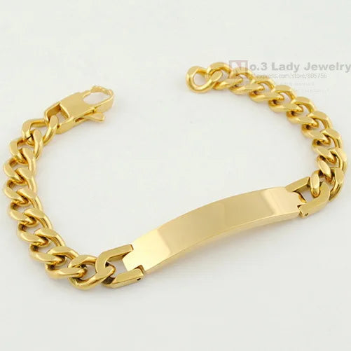 Gokadima Stainless Steel ID Bracelet For Men Jewelry Party Father Gift 2025