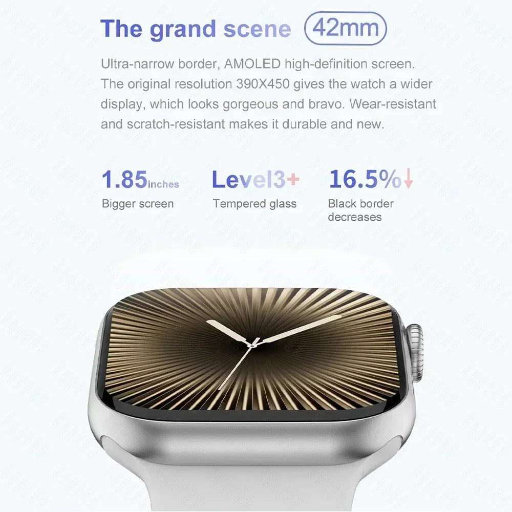 2025 New Original for Apple Watch X Mini Smart Watch Men HD AMOLED 4GB Memory Music 3D Surround BT Call Waterproof smart watches