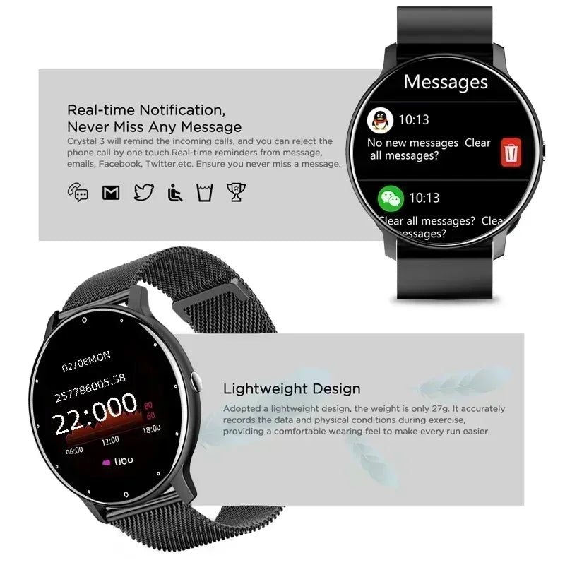 Xiaomi 2025 New Smart Watch Ladies Full Touch Screen Sports Fitness Watches Waterproof Bluetooth Call Men Smartwatch Women