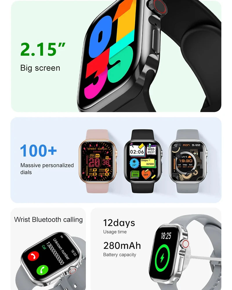 2025 New Series S10 Max Smart watch Mens Women Heart rate and blood pressure 3ATM Waterproof smartwatch for Android IOS watch