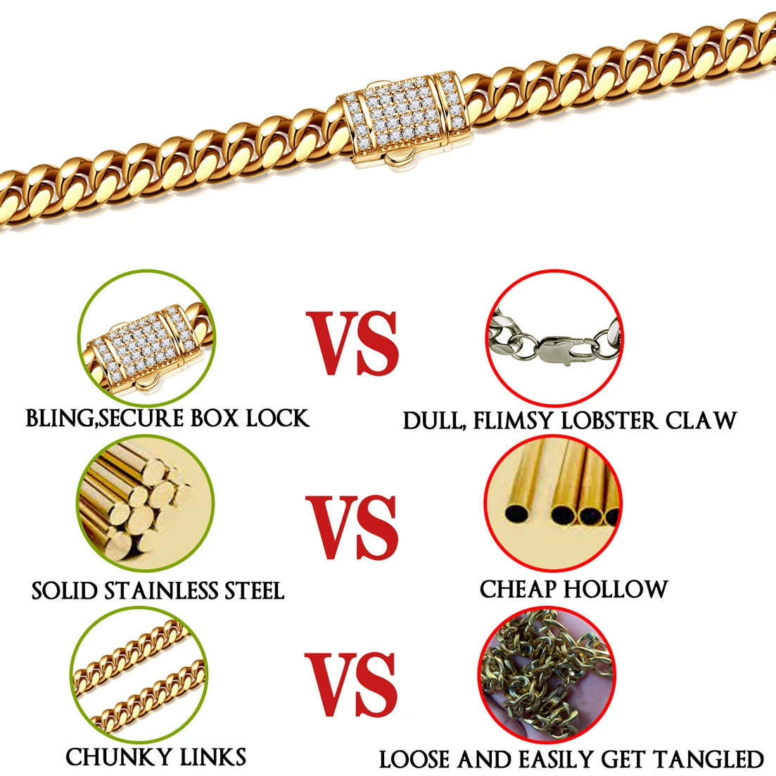 6/8/10/12/14mm New Men Chain Bracelet Stainless Steel Curb Cuban Link Chain Bangle for Male Women Hiphop Wrist Jewelry Gift