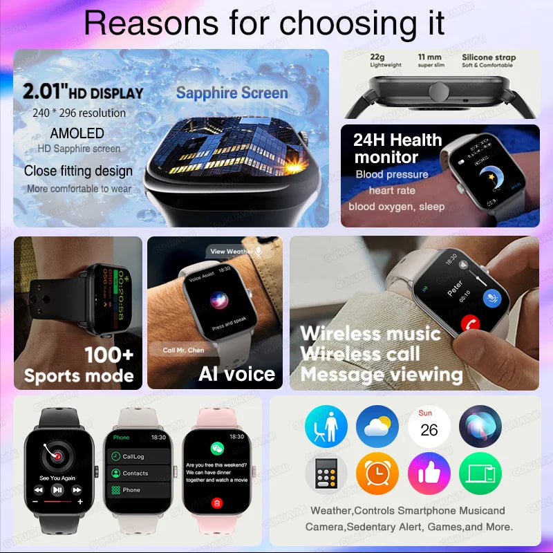 Global Version For Xiaomi Redmi Watch 5 Active 2.01'' AMOLED Display Smartwatch Call GPS Waterproof Sports Watches Men Bracelet