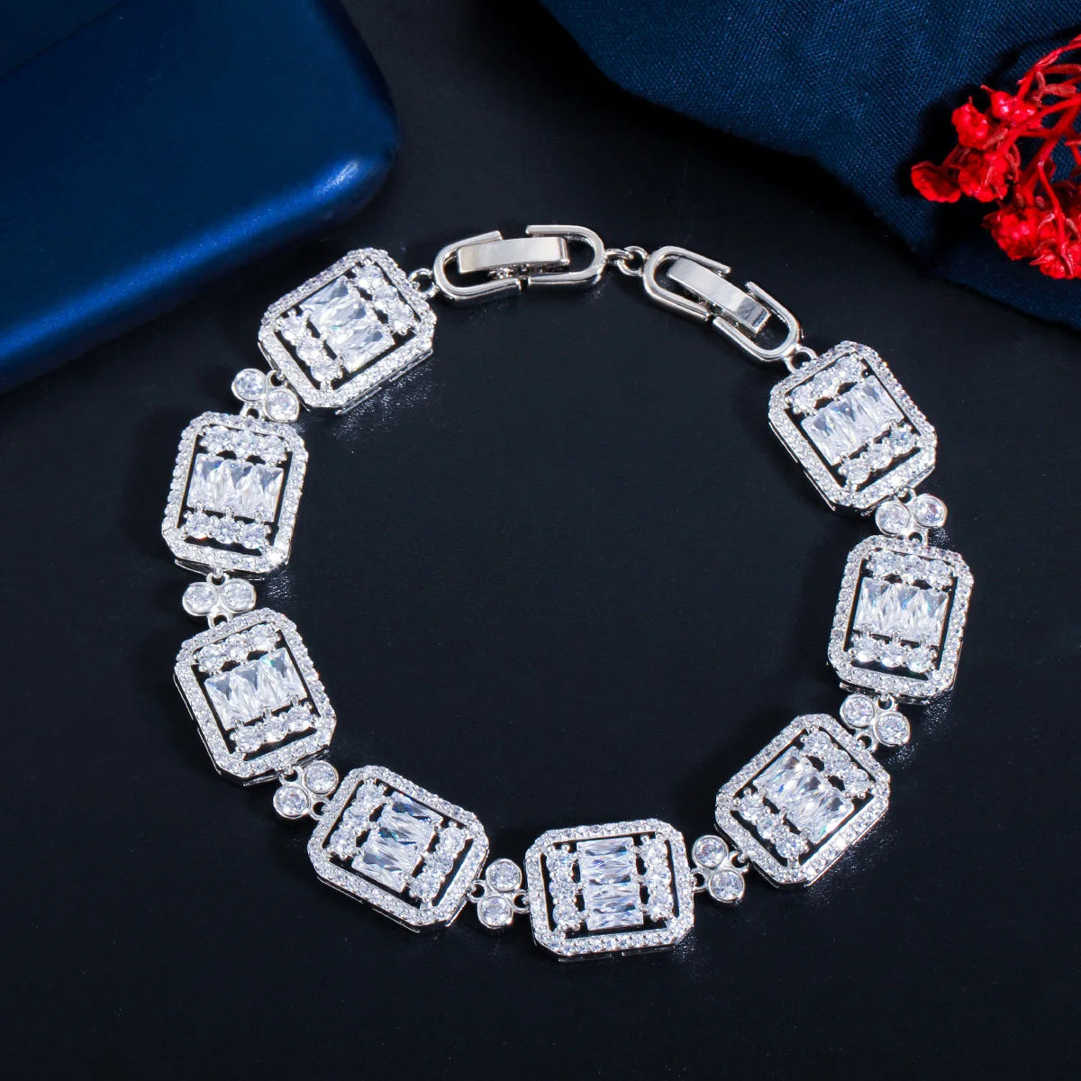 CWWZircons Bling Cubic Zirconia Pave African Dubai Gold Color Bridal Wedding Party Bracelet Femme Jewelry Accessories Gift CB249