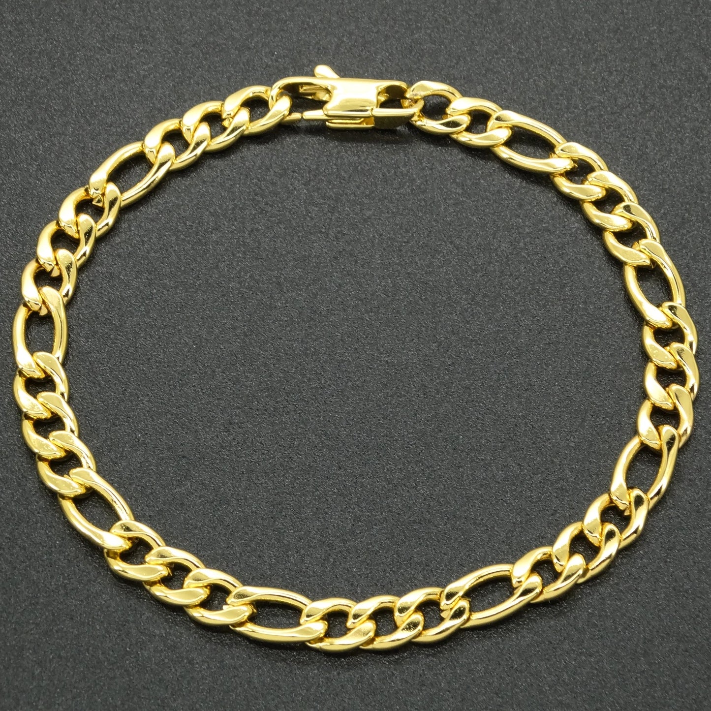 Plated 18K Gold Bracelet 6/8/12 mm Width Figaro Chain 8 Inch 100% Stainless Steel Bracelet for Masculine Men Women Free Shipping