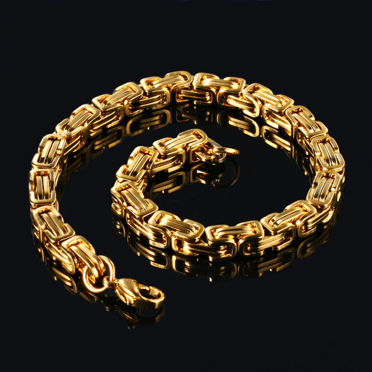 316L Stainless Steel Emperor Chain Bracelet for Men Women  High Quality Strong Solid Jewelry