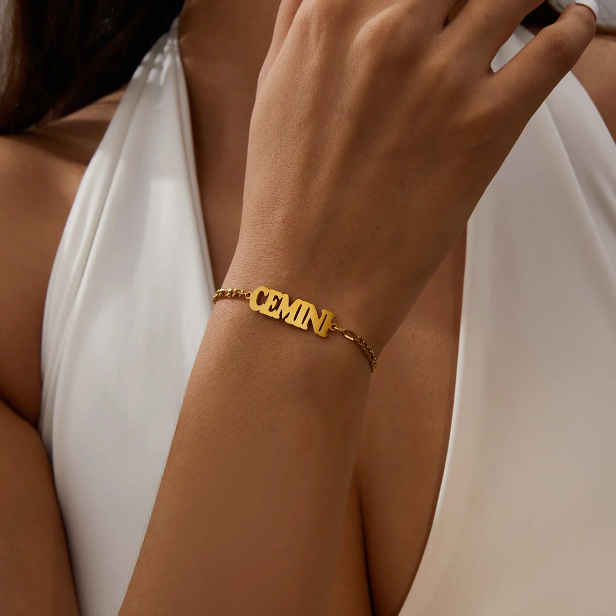 12 Constellations Zodiac Sign Charm Bracelets for Women Men Gold Color Stainless Steel Bracelet Birthday Jewelry Gift Wholesale