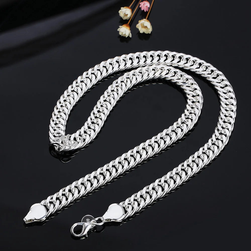 Fashion 6mm/10mm Sideways Cuban Necklace, 20-24 Inch Hip Hop Men And Women Fashion Wedding Engagement Jewelry Gift