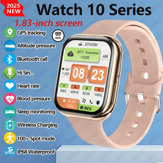 2025 New Watch 10 Series Smart Watch Health Monitoring Sports Mode Reminder Function  500+ DIY Dial 1.85 Inch Women Smart Watch