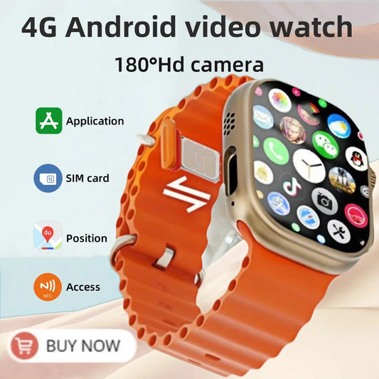 New 4G Sports Smart Watch CDS9 Android GPS WIFI SIM card Rotating Camera Heart Rate Tracker Download Application Smart Watch Men